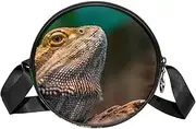 [FVQL] Round Crossbody Bag Purse Messenger Bag Shoulder Bag, animals pattern