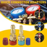 2pc R1234YF Quick Coupler Connector Adapters High/Low Manifold AC Gauge Auto Set (for: Honda Civic)