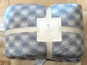 POTTERY BARN ~ HAZEL HEART FULL / QUEEN QUILT/COMFORTER ~ 86” X 86”