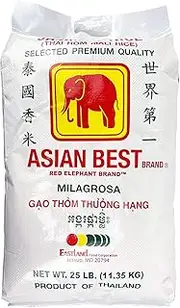 Asian Best Jasmine Rice, 25 Pound