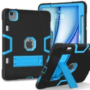 MCC Stylish Shockproof iPad Air 13" 2024 Case Cover Kids Apple 6th Gen [Black+Blue]