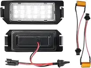 MKVAXR 2Pcs LED License Plate Light, for Hyundai I20, for Veloster FS XG 30, for Terracan HP Coupe GK 12V White No Error, for Kia, for Picanto, for Rio Soul Car Number Plate Light