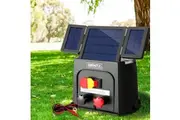 Giantz 3km Electric Fence Energiser PET Solar Energizer 0.1J