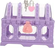 Plastic Treasure Chest Box Lock for Boys and Girls Small Toys Storage Box Pirate Chest Keepsake Case