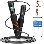 RENPHO Smart Jump Rope, Fitness Skipping Rope with APP Data Analysis, Workout Jump Ropes for Home Gym, Crossfit, Jumping Rope Counter for Exercise for Men, Women, Kids, Girls