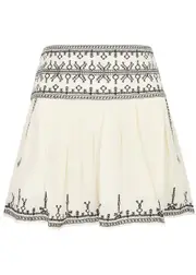 Isabel Marant étoile Picadilia Embroidered Cotton Mini Skirt - Ecru - 34 (UK6 / XS) 34 (UK6 / XS)