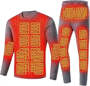 [IMYOGI] Cozy Heated Underwear for Men, Outdoor Sport Electric Thermal Base Layer Clothing with 3 Gear Temperature for Motorcycle