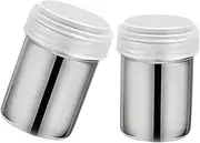 LABRIMP Stainless Steel Sugar Powder Shaker Cocoa Powder Duster Sugar Dispenser Flour Sifter Lidded Mesh Sieve Baking Hot Shaker