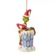 Grinch by Jim Shore Grinch in Chimney Hanging Ornament