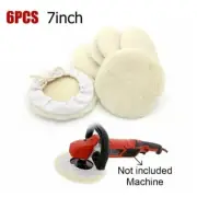 6x/set 180 mm Car Lambs Wool Bonnet Buffing Wheel Pad/Buffer Polishing Polisher
