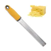 Catzon Lemon Zester Grater with Handle Stainless Steel for Cheese Ginger-Yellow