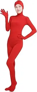 [Lifup] Unisex Spandex Open Face Footed Full Bodysuit Unitard
