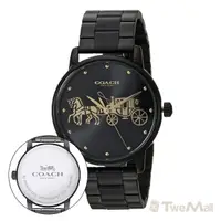 在飛比找蝦皮購物優惠-COACH 女錶 手錶 腕錶 鋼錶帶 馬車LOGO 黑 全新