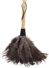 ABOOFAN Reusable Plume Duster with Wooden Handle Handheld for Home Compact Portable Design Effortlessly Traps Dust Shelves Blinds Fans Essential Dusting for Office Household