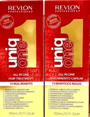 REVLON UNIQ ONE 10 IN 1 HAIR TREATMENT-5.1 OZ. 2 PACK NEW SCENT 10TH ANNIVERSARY