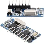 OKUMEYR 2pcs Wireless Receiver Module Kit Compact Transmitter Receiver for Industrial Applications Efficient Power Consumption High Performance Chip Compatibility for Various Projects