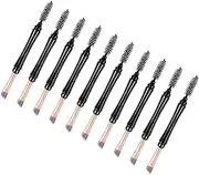PLAFOPE 10Pcs Eyebrow Brush Kit Dual Ended Makeup Brushes for Eyebrows and Eyelashes Portable Eye Makeup Tools for Travel and Daily Use present for Makeup Lovers