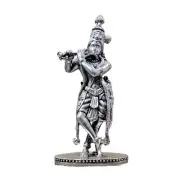 Shree Krishna Idol In Pure 925 Lord Krishna Silver Murti Sculpture