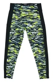 Josie Natori Solstice Collection Compression Women's Leggings L NWT Citron Ash