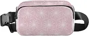 [Amooorous] Ethnic Boho Rose Peach Fashion Fanny Waist Pack for Men Women Multipurpose Crossbody Passport Bag with Adjustable Strap for Travel Running Hiking, Ethnic Boho Rose Peach, 1 size