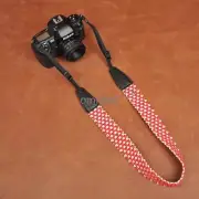 Camera Neck Shoulder Strap Red White Style for SLR Digital Micro-single Canon