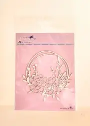 Fantasy Flower Wreath Chipboard Die Cut #FCH-776