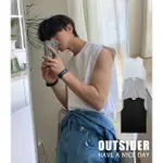 【OUTSIDER】韓國 純棉 無袖 背心 基本款 百搭 素T 男 女 素面 素色 夏季 夏天 坦克 休閒 寬版