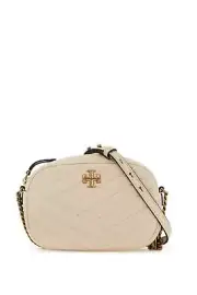 TORY BURCH Kira small camera bag in chevron Woman 152353 122N White