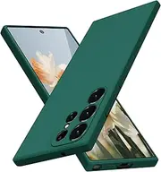 [JUNAUTTB] for Samsung Galaxy S22 Ultra 5G Case Liquid Silicone,Full Body Protective,Soft Shockproof Anti Scratch Case for Samsung Galaxy S22 Ultra Phone case Slim Fit Durable 6.8in Army Green JUS01-176