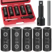 2-In-1 Lug Nut Removal Tool & Impact Socket Set, with 1/2" Drive, Easy Out Br...