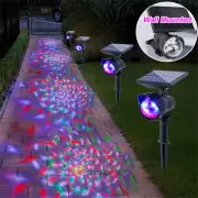 Colorful Solar Christmas RGB Star Projector Outdoor LED Xmas Moving Light Decor