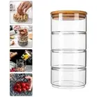 4 Pcs Multi-layer Storage Tank Jar with Lid Food Containers for Pantry