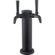 KOMOS® Matte Black Double Draft Tower With NukaTap Faucets w/ Duotight Fittings