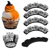 36pcs Spider Web Cupcake Wrappers Halloween Cupcake Wrappers Spider Cupcake L...