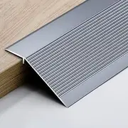 Cuttable Threshold Ramps Metal Floor Transition Strip 36" for Wheelchair/Door/Tile/Carpet/Laminate/Walker, Aluminum Threshold Reducer Non Slip Floor Cover Strips(Iron Gray,60cm(23.6inch))