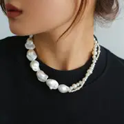 Baroque Pearl Patchwork Necklace