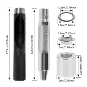 120Pcs Grommet Tool Kit 1/2inch Metal Grommet Eyelet Set with Install Tool jeVJM