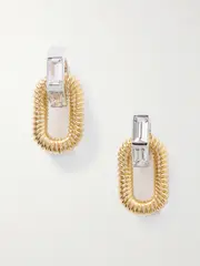 [RABANNE] RABANNE - Xl Link Gold And Silver-tone Crystal Earrings - One size One size Gold
