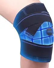 Ice Pack for Knee After Knee Replacement Surgery, Long Lasting Coldness Knee Ice Pack Wrap with Ice Cubes for Knee Injuries Swelling, Knee Surgery, Sports Injuries