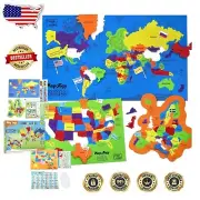 Deluxe World Map Jigsaw Puzzle with Capitals & Flags - Inspiring Young Explorers