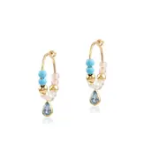 Zuri Earrings Sterling Silver 24k Gold Plated