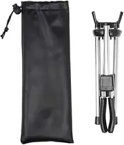 Mowind Foldable Alto Saxophone Stand Stainless Steel Sax Stand Holder Portable Saxophone Bracket Adjustable Stand with Leather Bag