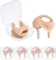 Nose Clip Silica Gel Swimming Nose Plug Swimming Accessories with Elastic String for Kids and Adults, Beige