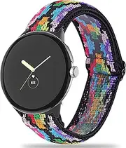 [Miimall] Compatible for Google Pixel Watch Band, Elastic Nylon Strap