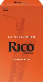Rico Baritone Sax Reeds, Strength 3.5, 25-pack