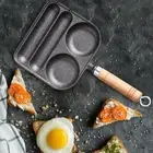 and Eggs Grilling Pan Hot Dog Grill Pan 4 Grids Cast Iron Nonstick Waffle Corn