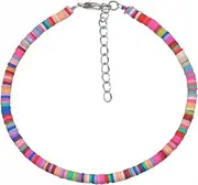 [WOFASHPURET] Clay Anklet Bracelets for Beads Anklet Women Anklet Charm Bracelets Anklet for Men Foot Pendant Chain Turquoise Necklace Beach Anklets Polymer Clay Yellow