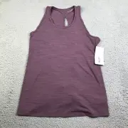 Athleta Essence Spacedye Tie Back Tank Womens L Purple Athletic NEW NWT