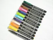 12 Colors NEW Sakura Koi thin and bold Coloring Brush Pen W/plastic case (Japan)