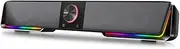 JSEIAJB Support Aux 3.5 Surround RGB Speakers Column Sound Bar for Computer PC Loudspeakers